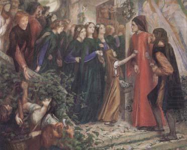 Dante Gabriel Rossetti Beatrice Meeting Dante at a Marriage Feast,Denies him her Salutation (mk28) china oil painting image